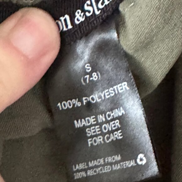 Moon and Stars Girls Olive Green Elastic Waist Shorts Size S Small 7-8 New - Picture 6 of 7